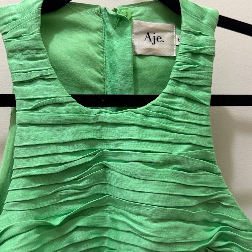 Aje Mint Textured Sleeveless dress size 6